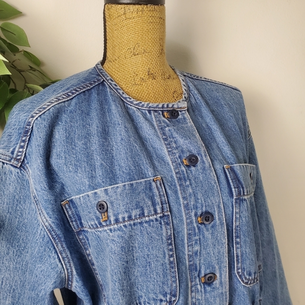 Madewell Denim Claremont Drawstring Jacket Saybrook Wash Medium - Picture 5 of 13